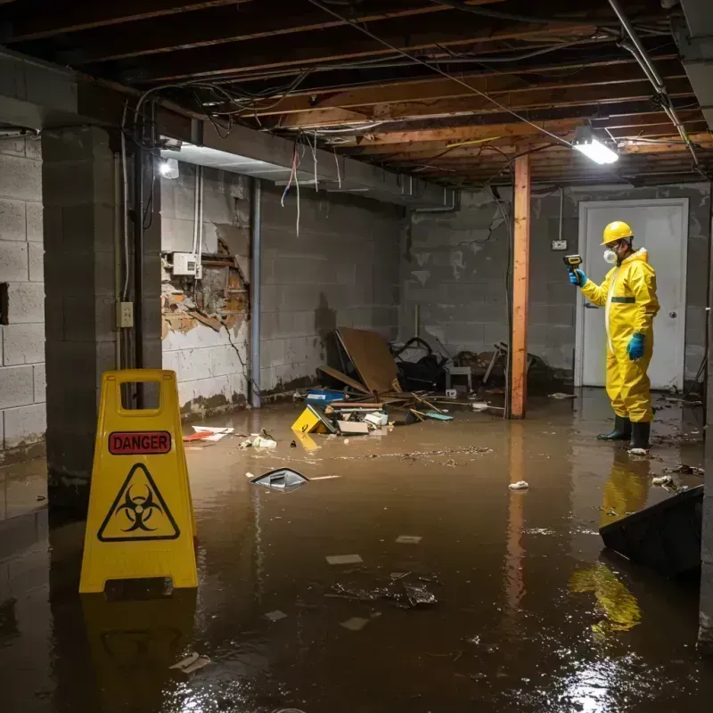 Flooded Basement Electrical Hazard in Fulton, TX Property